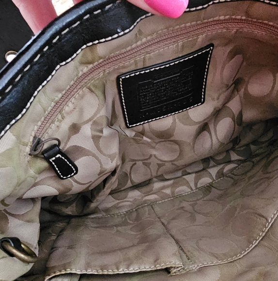 Vintage Coach Legacy Leather Trimmed Manufactured Straw Hobo Shoulder Bag - Picture 15 of 16